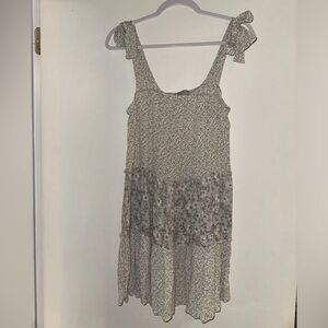 PaperCrane Olive Colored Floral Swin Cover Up